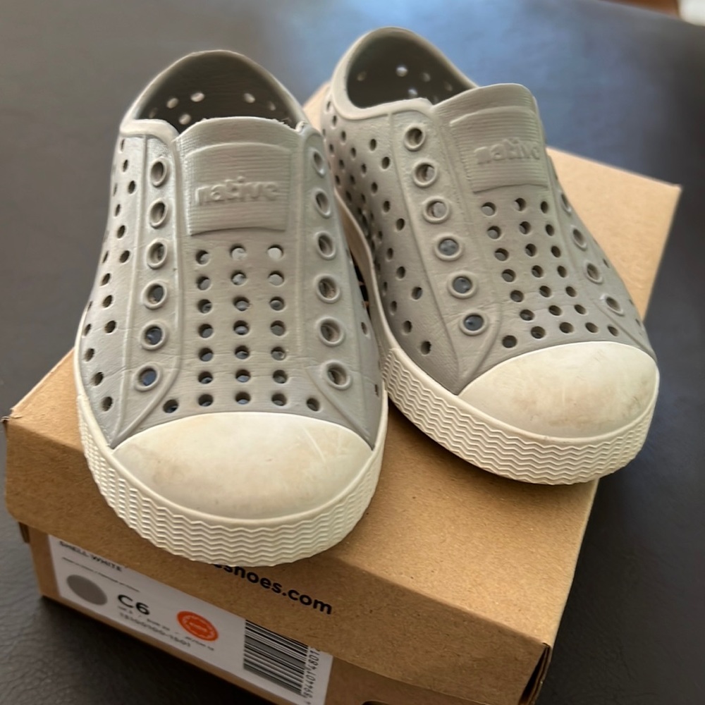 Gray toddler native shoes
